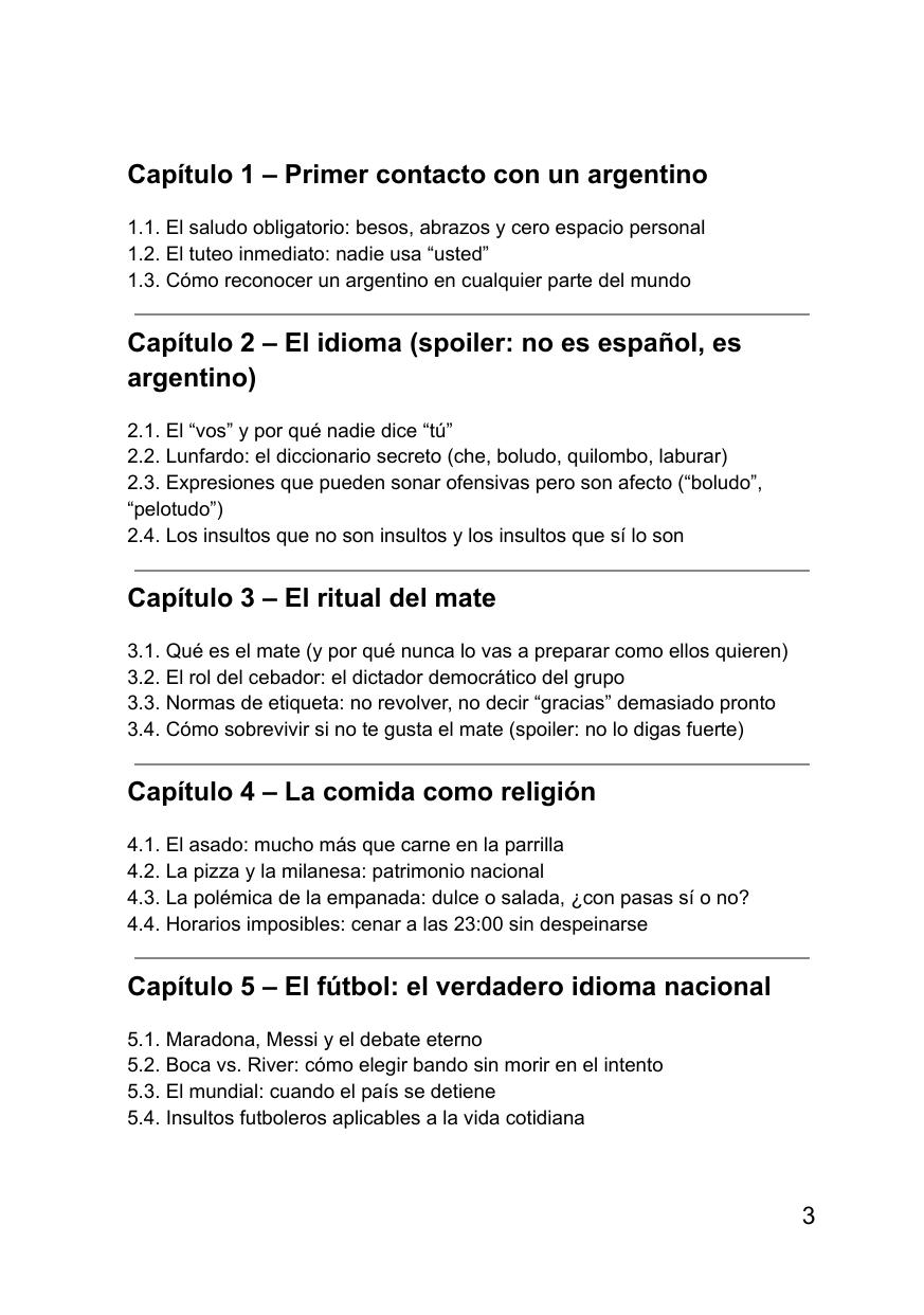 Manual para sobrevivir a un argentino